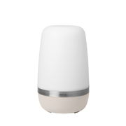 LED-Outdoorleuchte SPIRIT in Frontalansicht, modernes Design mit weißem Diffusor und silbernem Akzent.