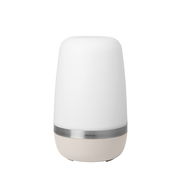 LED-Outdoorleuchte SPIRIT in Frontalansicht, modernes Design mit weißem Diffusor und silbernem Akzent.