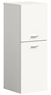 Weißer Badschrank mit zwei Türen, seitliche Perspektive