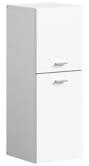 Weißer Badschrank mit zwei Türen, seitliche Perspektive