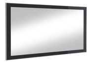 Rechteckiger Spiegel mit schwarzem Rahmen, seitliche Perspektive