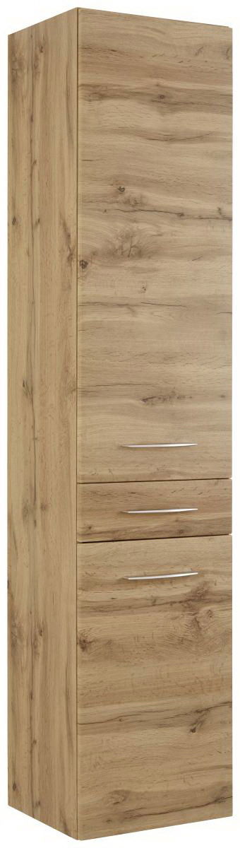 XORA Hochschrank FLORIDA Hochschrank aus Holz in Eichenoptik, frontale Perspektive