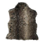 Dekofell Lesko in natürlicher Felloptik, Ansicht von oben