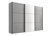 Moderner Schwebetürenschrank mit Spiegel in Frontalansicht