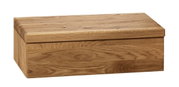 Hänge-Nachtkonsole aus Holz in seitlicher Perspektive