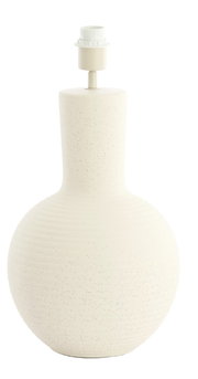 Keramik-Lampenfuß in Beige mit strukturierter Oberfläche, frontal abgebildet.