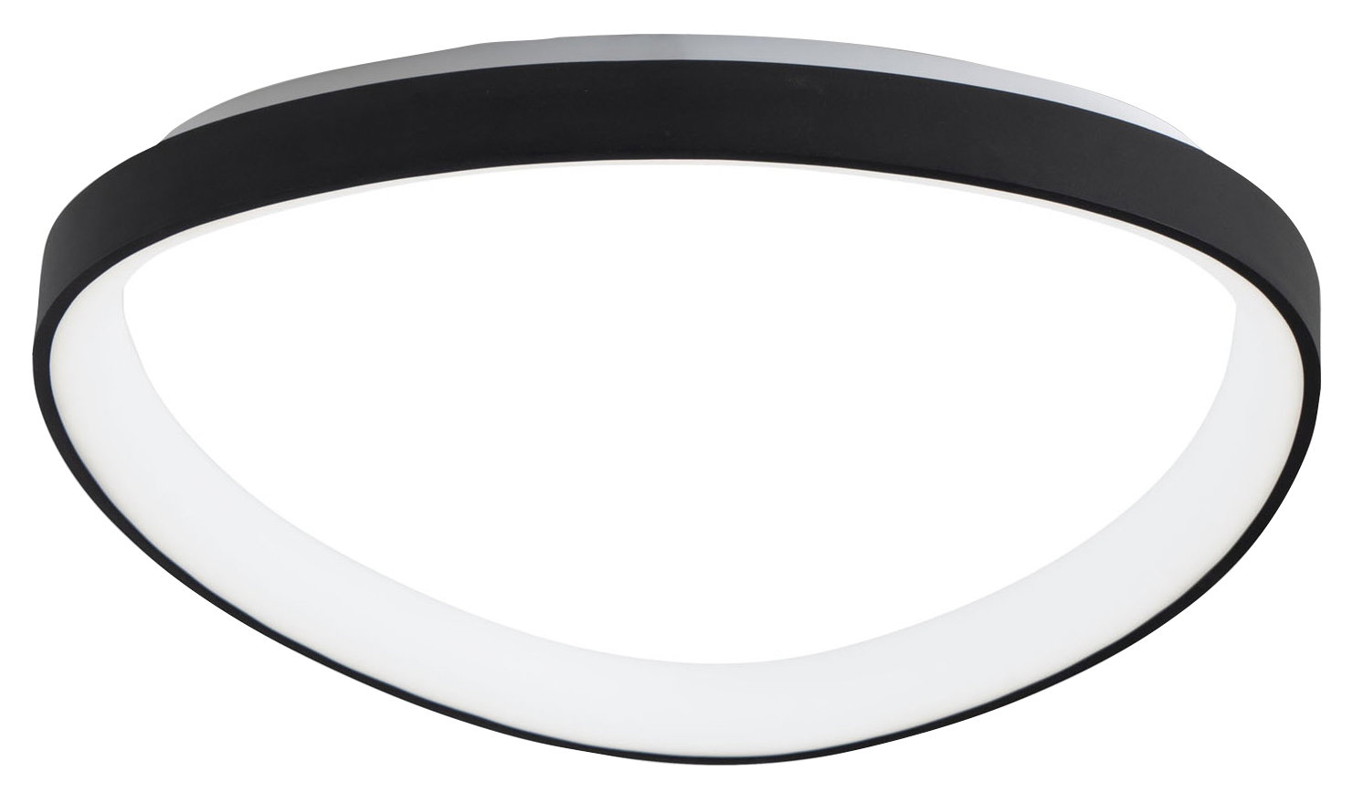 Fabas Luce LED-Deckenleuchte QUIRK Moderne LED-Deckenleuchte in Schwarz und Weiß, seitliche Perspektive