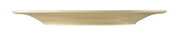 Seitenansicht eines sandfarbenen Frühstückstellers mit 23 cm Durchmesser.