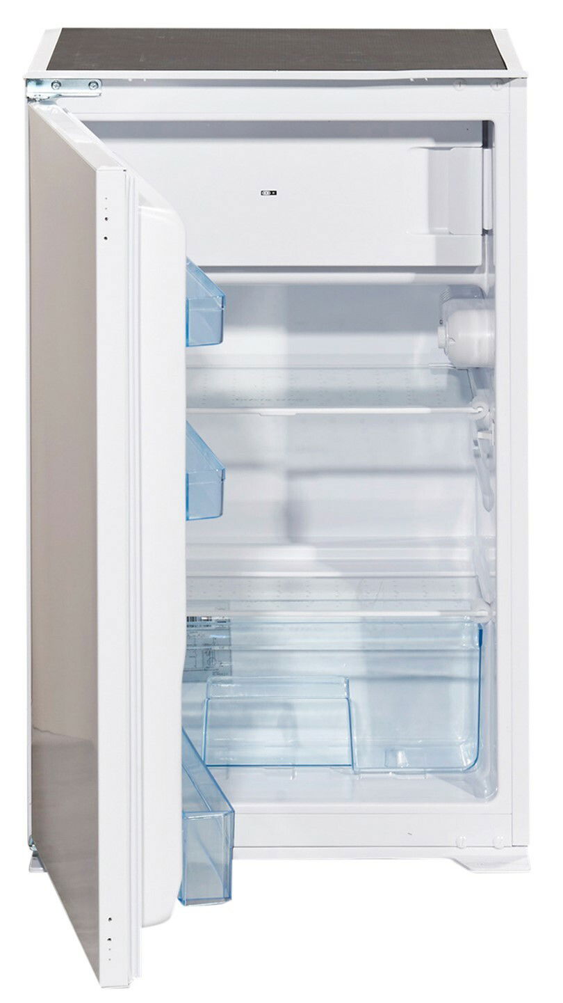 Offener Kühlschrank mit Gefrierfach, Ansicht von vorne