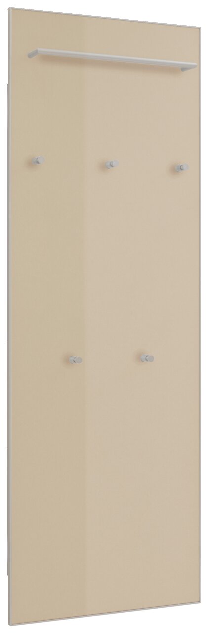 VOSS XL-Garderobenpaneel flach VORTINA XL-Garderobenpaneel flach in seitlicher Perspektive mit mehreren Haken und einer oberen Ablage.