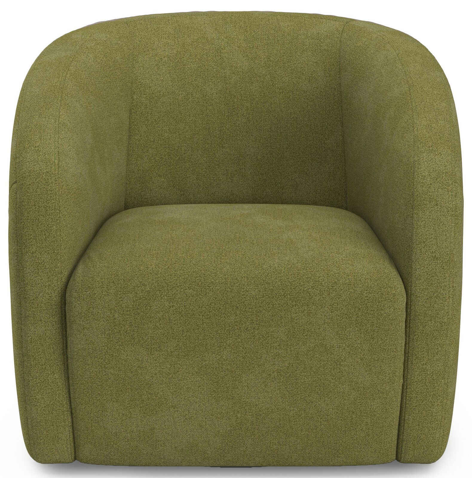 Lounge Handmade Sessel MATERA Grüner Sessel mit abgerundeten Ecken, Vorderansicht