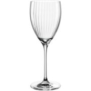 Elegantes Rieslingglas POESIA 350ml mit vertikalen Rillen, seitliche Ansicht