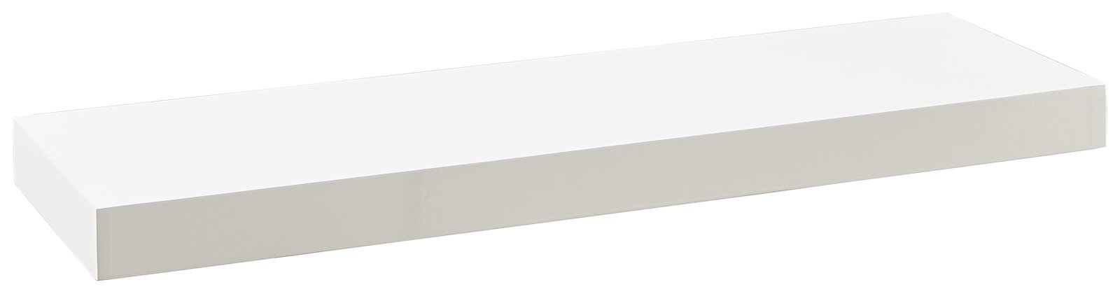 Weißes Wandboard in rechteckiger Form, seitliche Perspektive