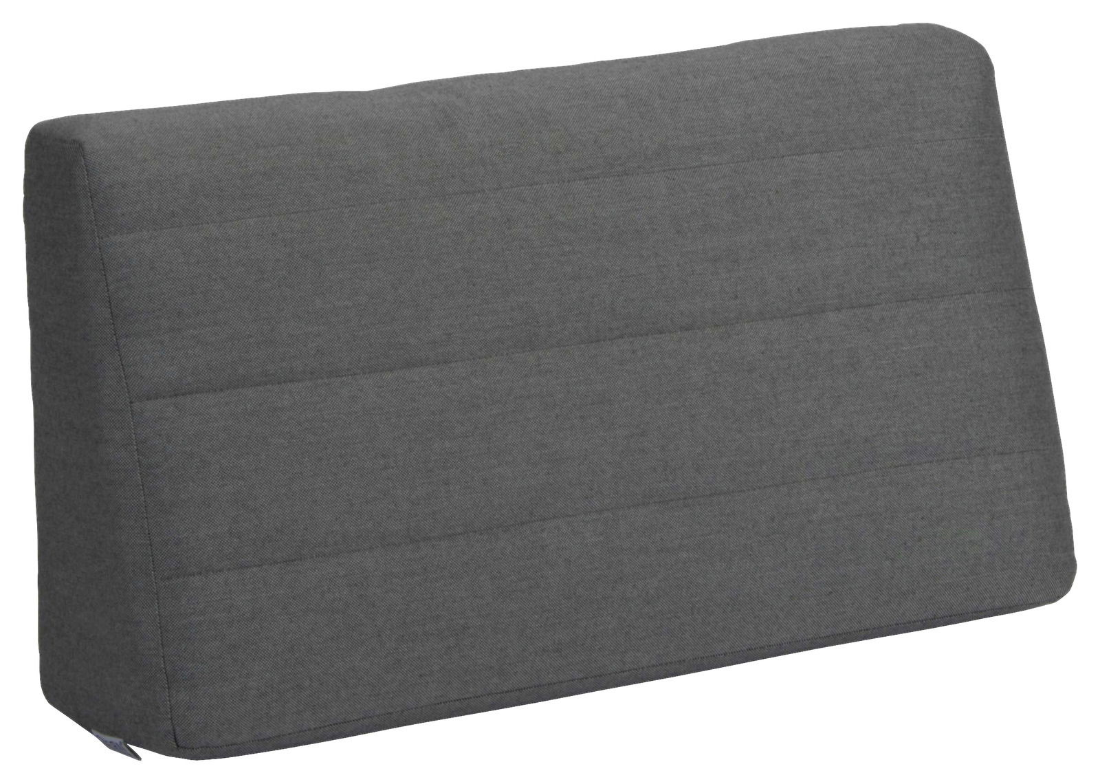 Graues Rückenkissen in schräger Perspektive