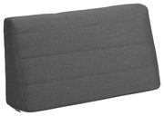 Graues Rückenkissen in schräger Perspektive