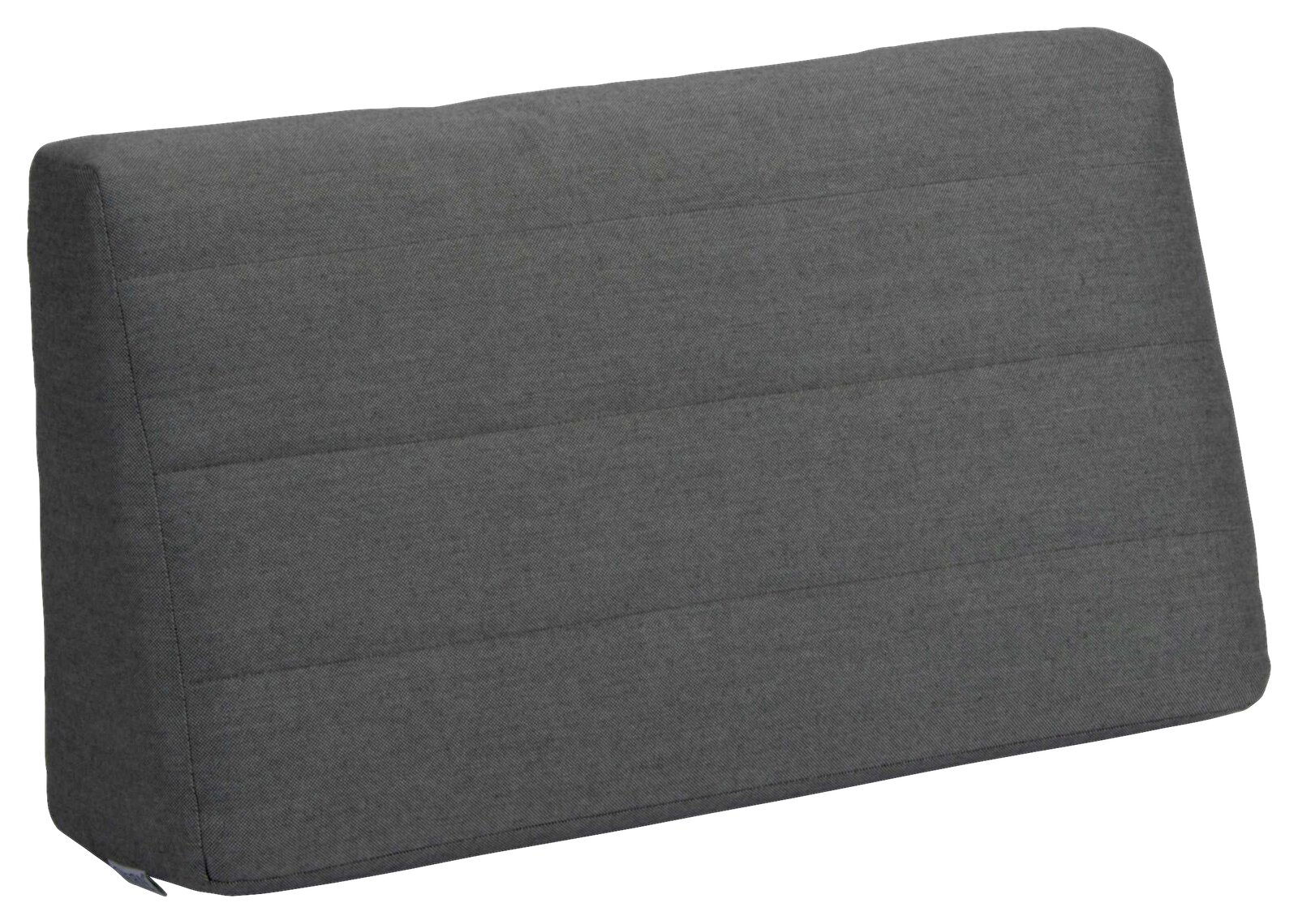 Stern Rückenkissen NEW HOLLY DINING Graues Rückenkissen in schräger Perspektive