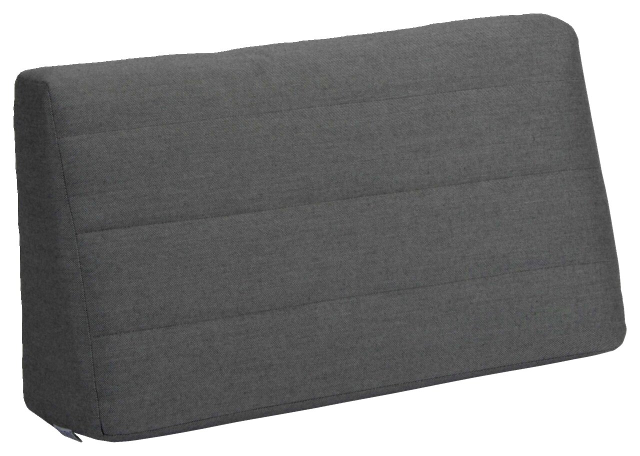 Graues Rückenkissen in schräger Perspektive