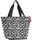 Shopper-Tasche mit schwarzem und grauem Leopardenmuster, Vorderansicht