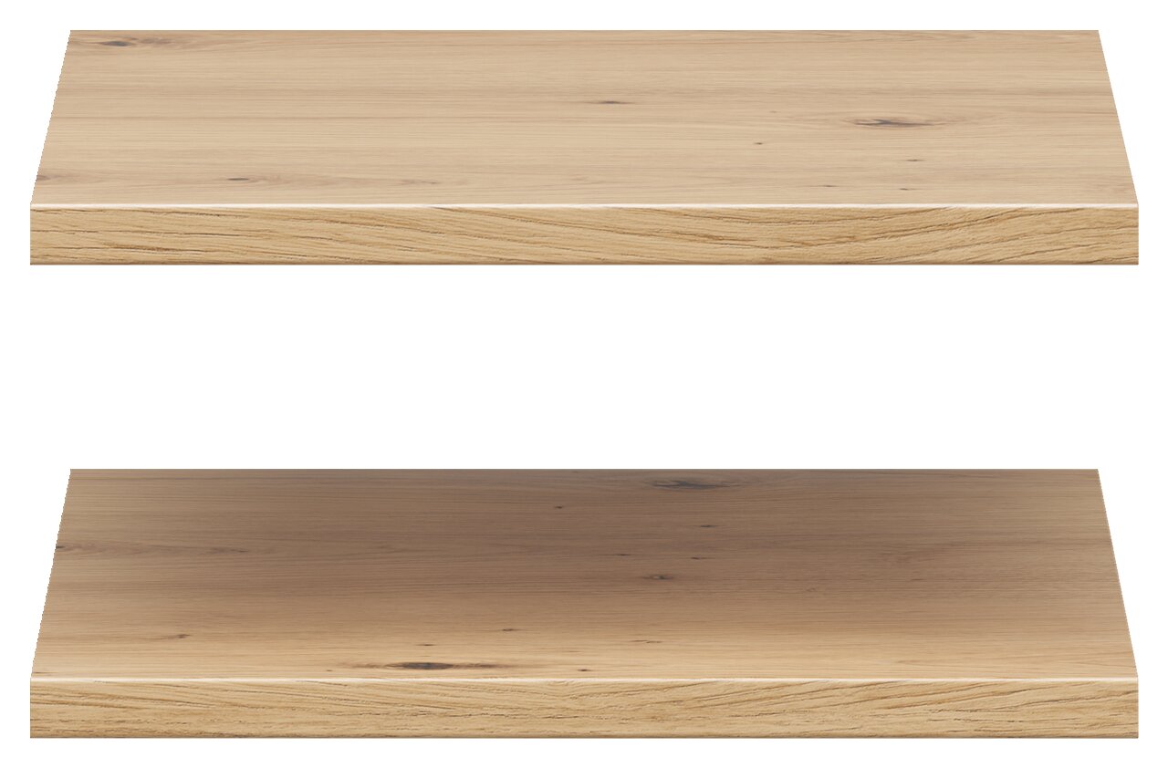 Carryhome Einlegeboden 2er MULTISTAURAUM Zwei Holz-Einlegeböden in Eichenoptik, frontal betrachtet