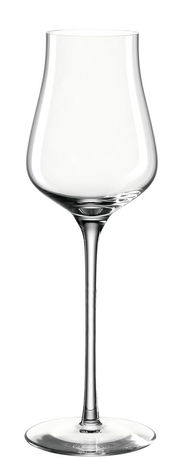 Elegantes Grappaglas Brunelli 210ml, seitliche Ansicht