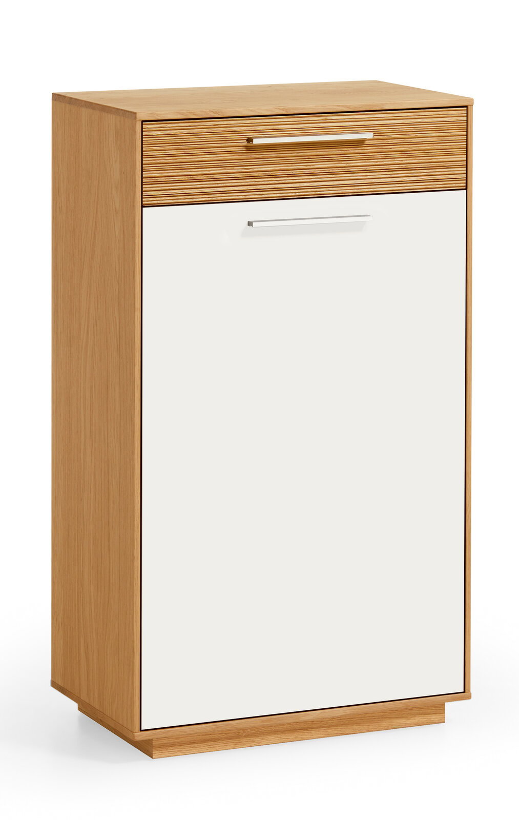 VOSS Schuhschrank LOVENO Moderner Schuhschrank aus Holz mit weißer Front, seitliche Perspektive