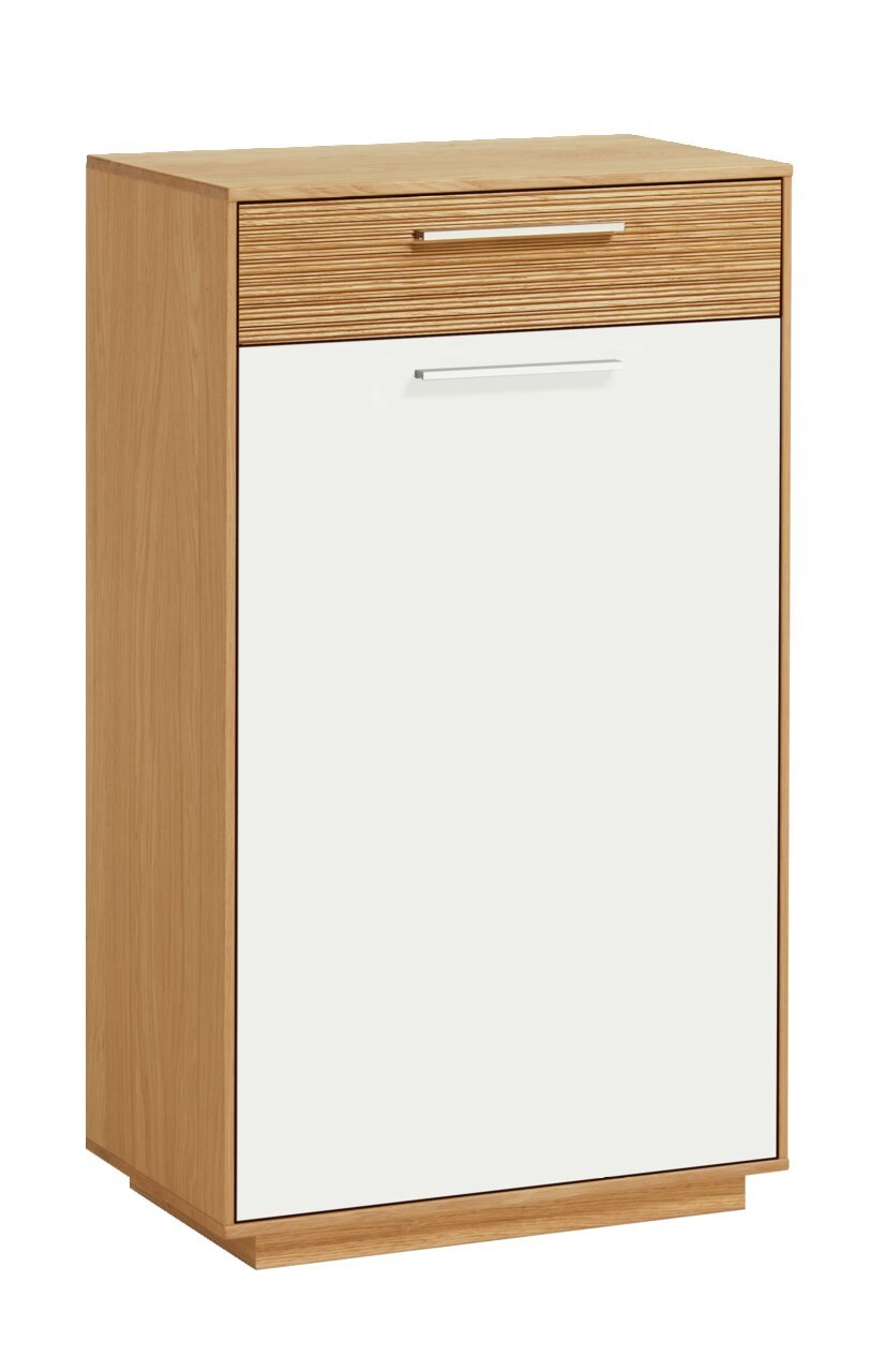 VOSS Schuhschrank LOVENO Moderner Schuhschrank aus Holz mit weißer Front, seitliche Perspektive