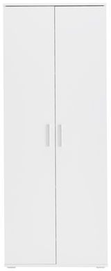 Weißer XL-Schuhschrank mit zwei Türen, frontale Ansicht