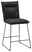 Valnatura Tresenstuhl SCALA Schwarzer Barstuhl mit gepolsterter Rückenlehne und Sitzfläche, seitliche Perspektive