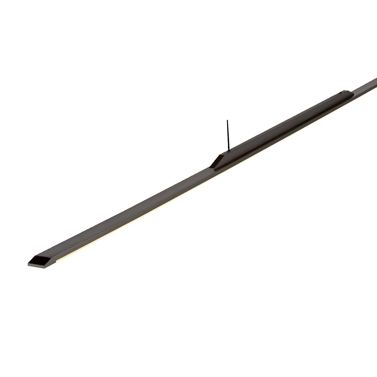 Moderne, schlanke Pendelleuchte PURE Surface von Paul Neuhaus in seitlicher Perspektive, mit elegantem, minimalistischem Design.