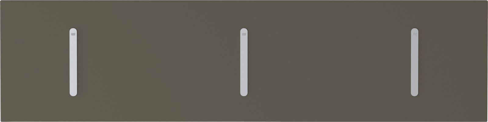 Moderano Klapphakenleiste LECCO Klapphakenleiste quer mit drei Haken, frontal betrachtet