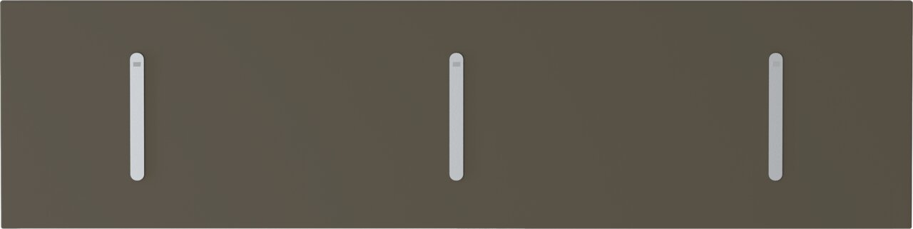 Moderano Klapphakenleiste LECCO Klapphakenleiste quer mit drei Haken, frontal betrachtet