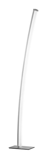 Moderne led-staande lamp met gebogen ontwerp, zijaanzicht
