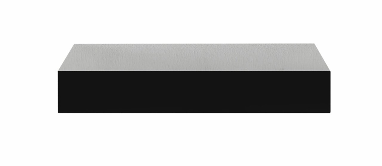 Schwarzes Wandboard in Frontalansicht