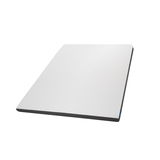 EaZzzy Topper Classic 140x200 cm in schräger Perspektive, weiße Oberfläche mit schwarzem Rand