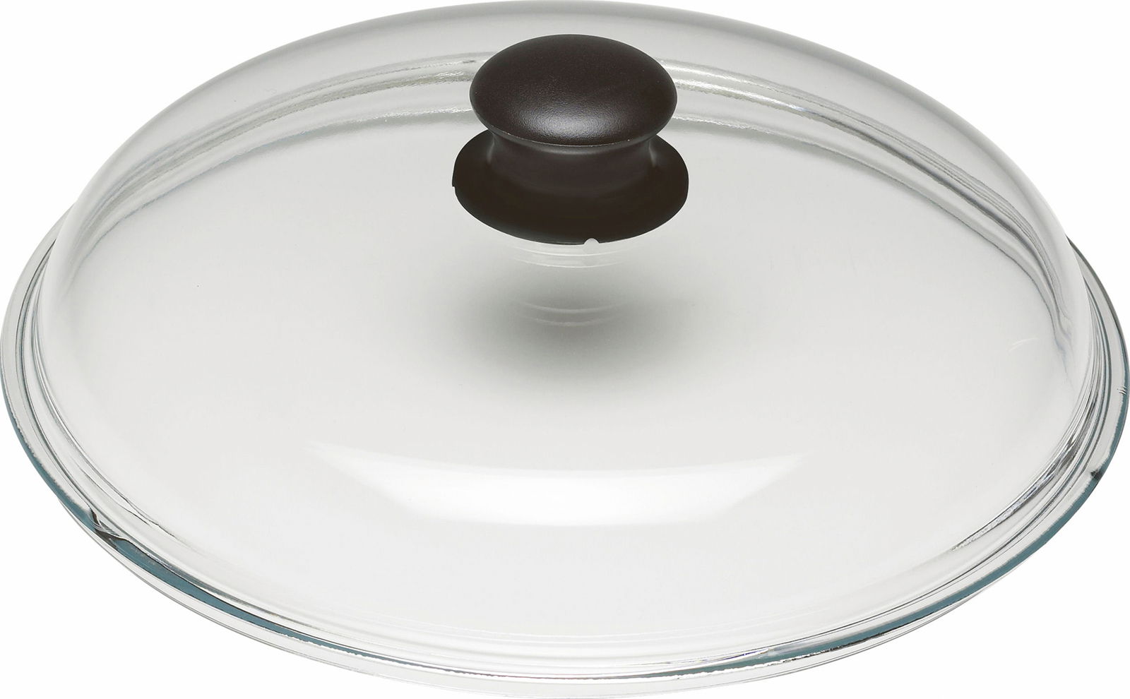 BALLARINI Glasdeckel Glasdeckel mit schwarzem Knauf, von oben betrachtet, passend für die BALLARINI Serie T03, 16 cm Durchmesser.