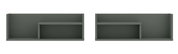 Zwei graue Wandboards im Set, frontal abgebildet, mit schlichtem Design und rechteckiger Form.