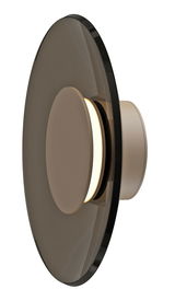 Seitliche Ansicht der Wandleuchte PURE Moon mit rundem, modernem Design und sanfter Beleuchtung.