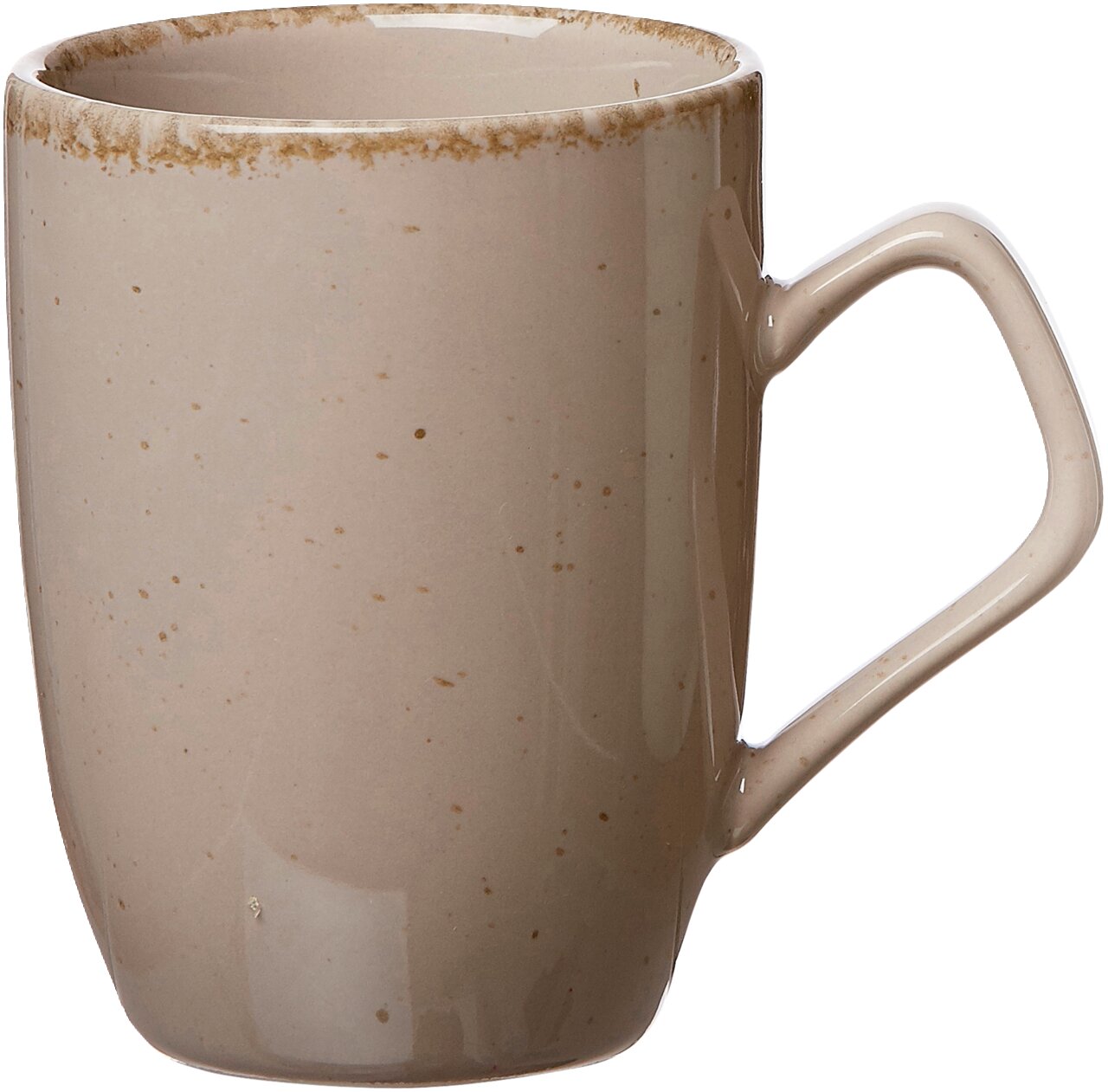 Ritzenhoff & Breker Kaffeebecher CASA Grauer Kaffeebecher Casa mit Henkel, seitliche Perspektive