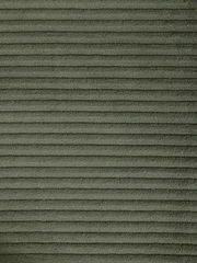 Nahaufnahme eines grünen, gerippten Stoffes, der für einen Schwingstuhl verwendet wird.