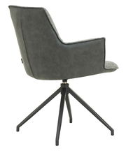 Moderner grauer Sessel Novel OSAKA 2.0 mit vierbeinigem Metallgestell, seitliche Perspektive