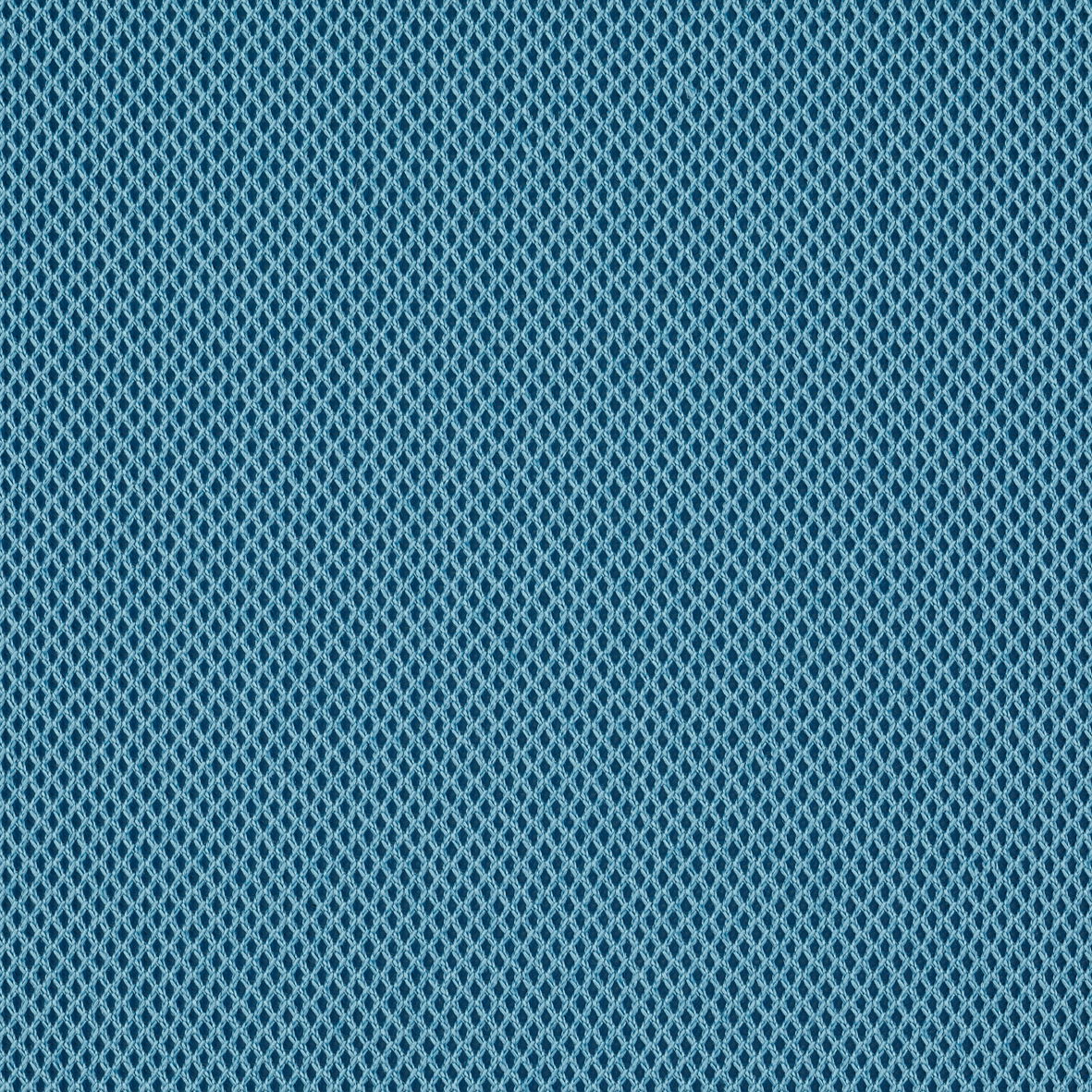 Nahaufnahme eines blauen, texturierten Stoffmusters in Gitteroptik.