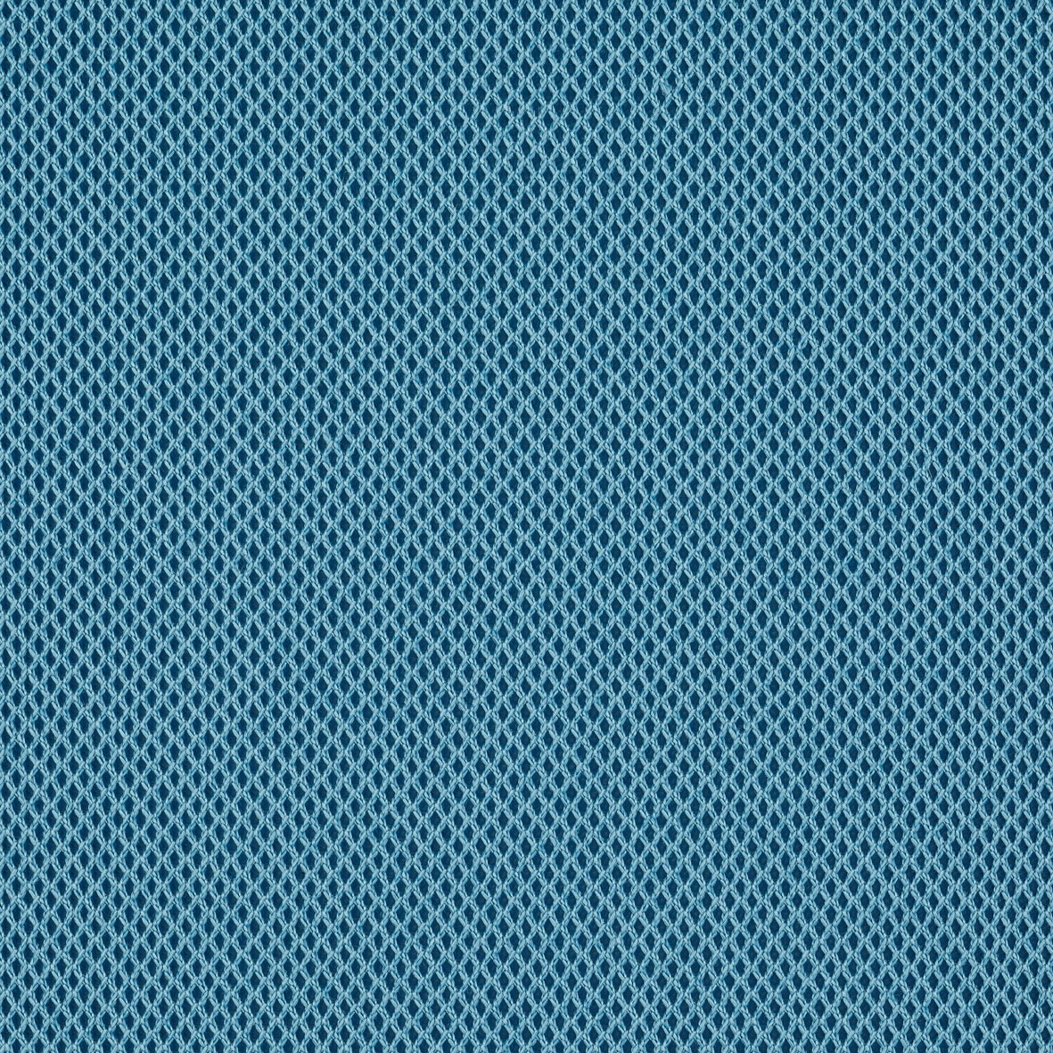 Nahaufnahme eines blauen, texturierten Stoffmusters in Gitteroptik.