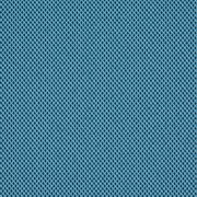 Nahaufnahme eines blauen, texturierten Stoffmusters in Gitteroptik.