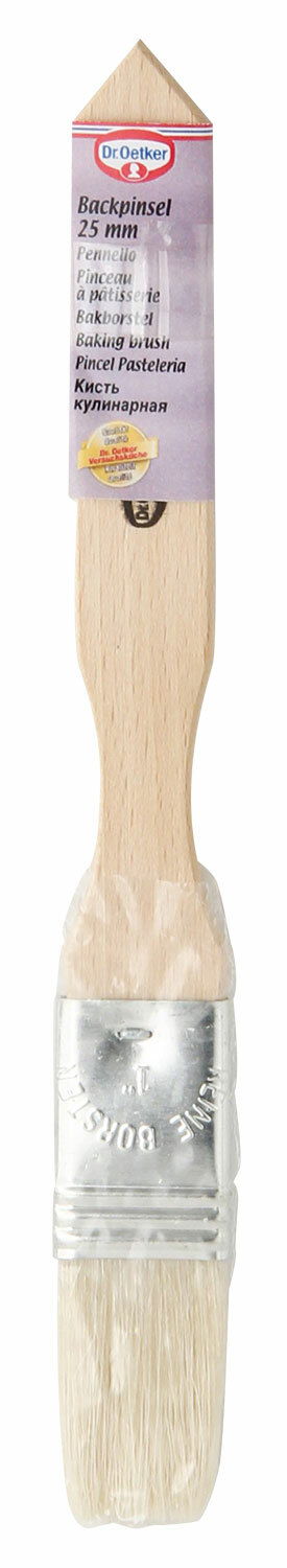 Backpinsel mit 25 mm Breite und Holzgriff, Vorderansicht