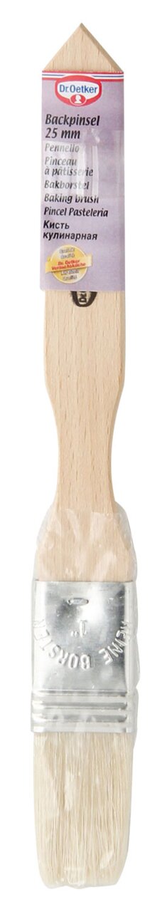Backpinsel mit 25 mm Breite und Holzgriff, Vorderansicht
