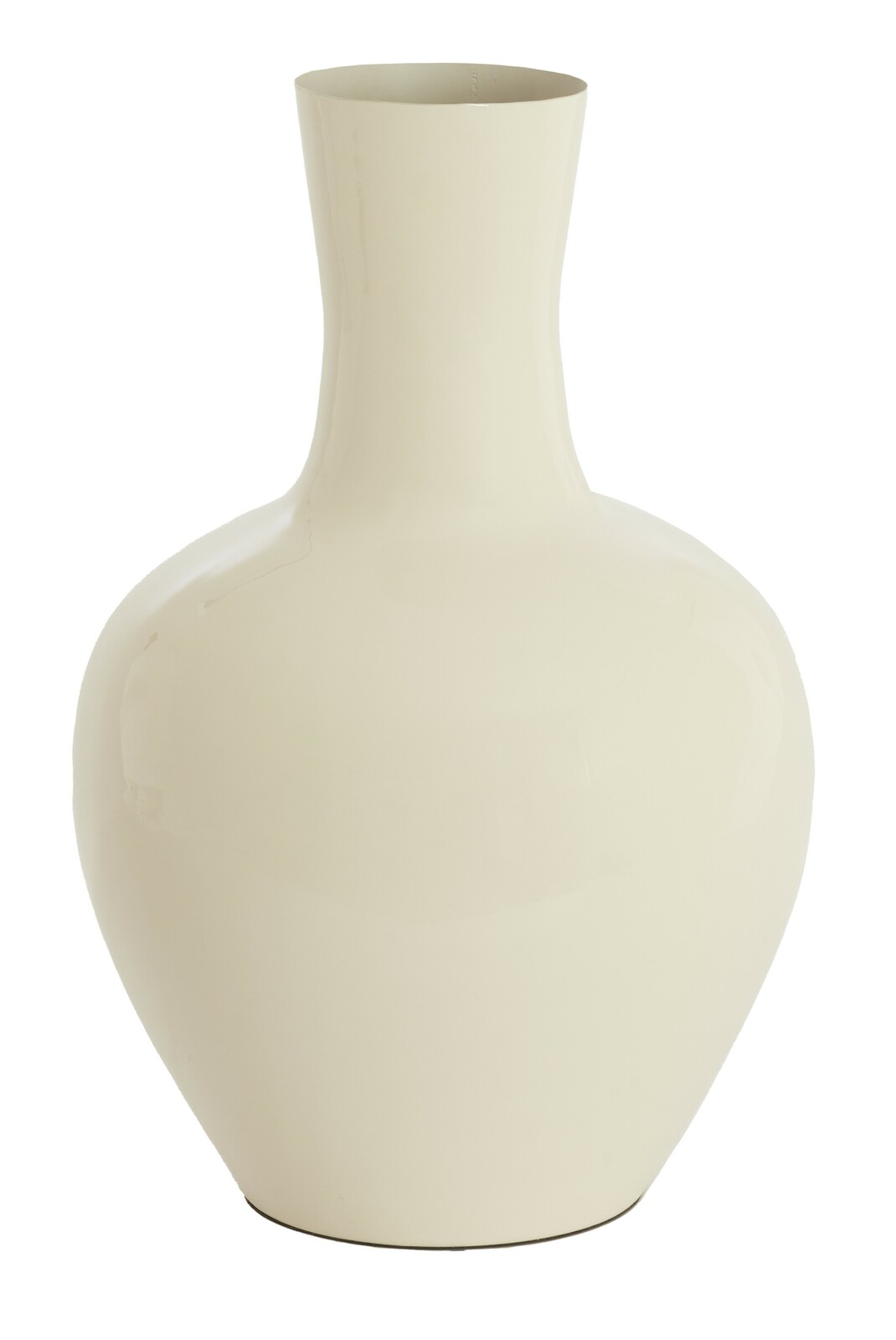 Light&Living Vase NANA 50cm Elegante cremefarbene Vase mit bauchiger Form, frontal fotografiert