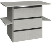 Schubkasteneinsatz mit drei Schubladen, seitlicher Perspektive