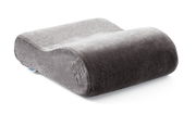 Tempur Reisekissen in seitlicher Perspektive, graue Farbe, ergonomische Form