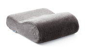 Tempur Reisekissen in seitlicher Perspektive, graue Farbe, ergonomische Form