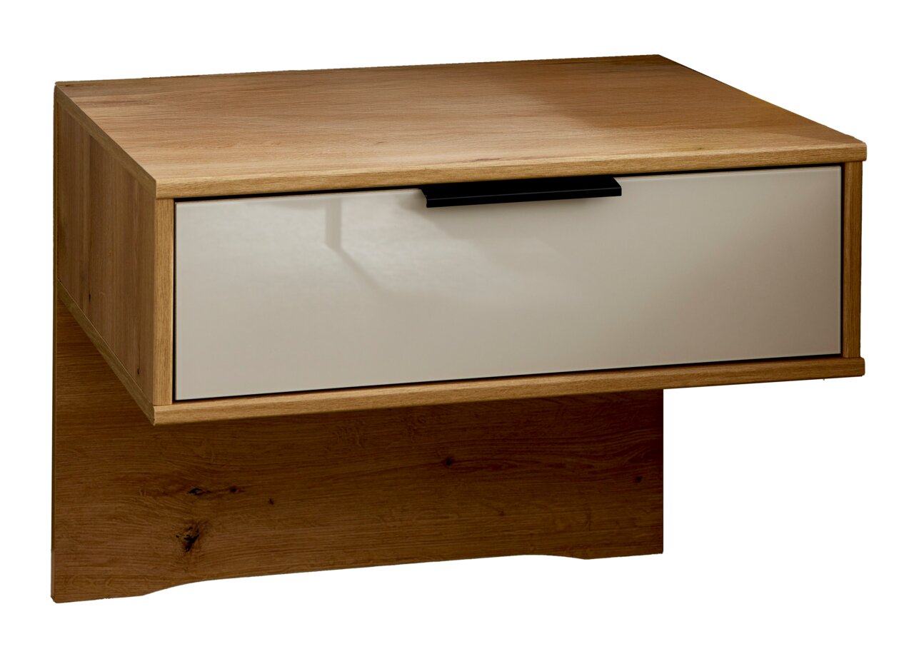 Venda Nachtkastjes (set van twee) NEW YORK Modern houten nachtkastje met één lade, vooraanzicht